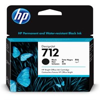 HP 712 80-ml Black DesignJet Ink